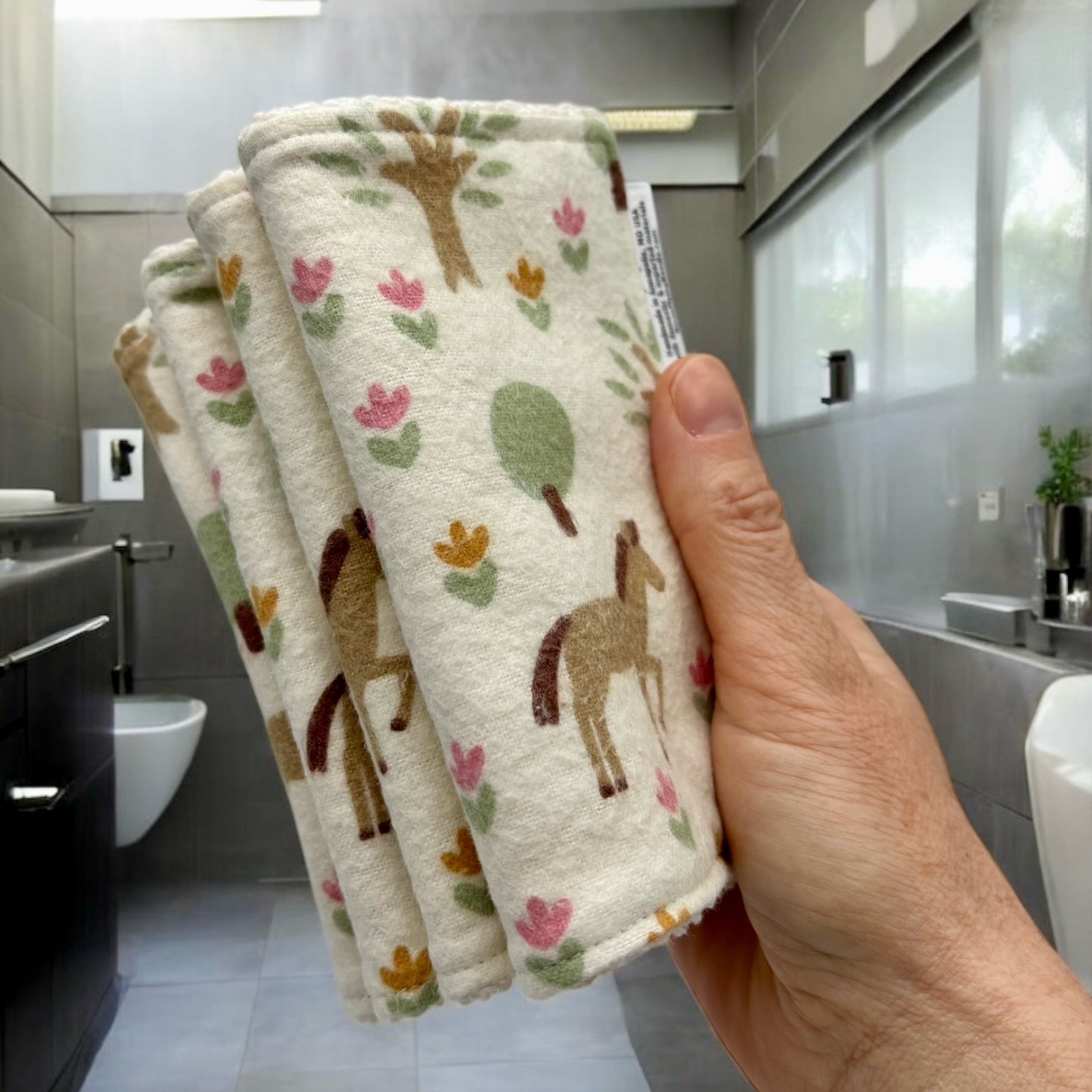 Wash Cloths - Minis - Horses and Tulips