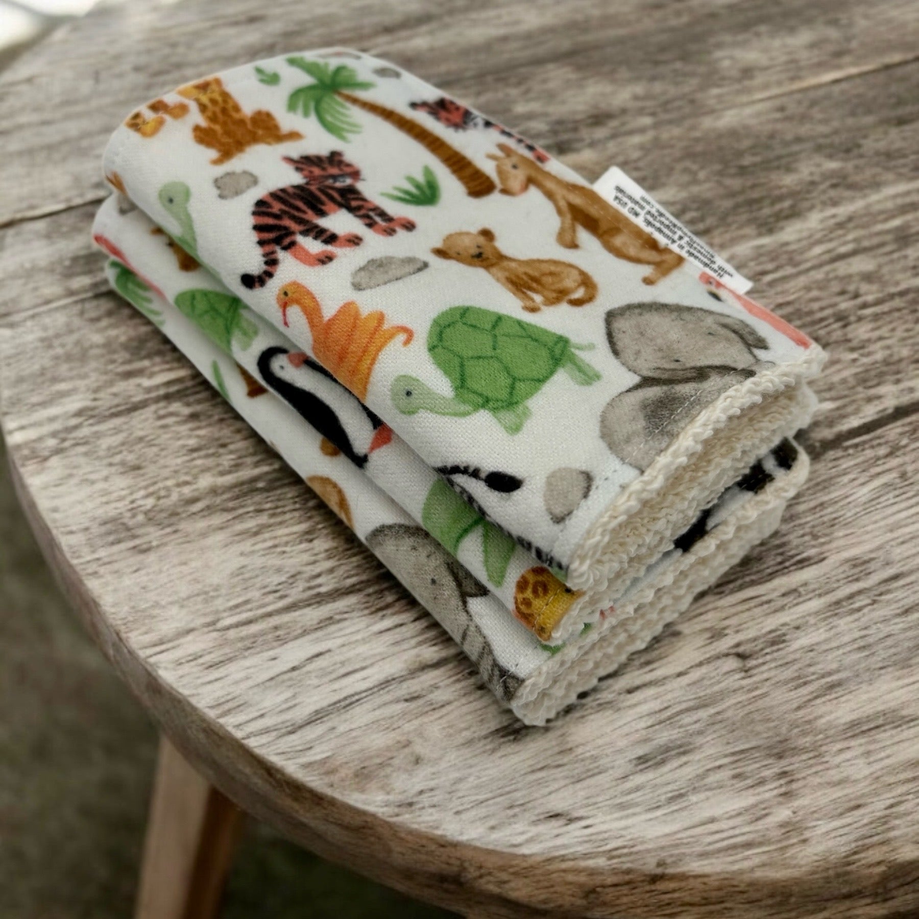 Wash Cloths - Minis - Safari Animals