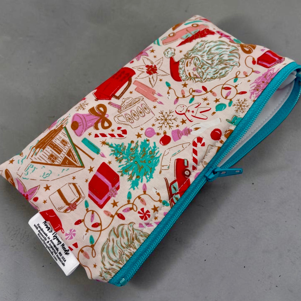 Knick Knack Sized Reusable Zippered Bag Christmas - Deck The Halls