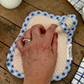 Set of 2 TINY Reusable Paper Towels - Gingham Blue