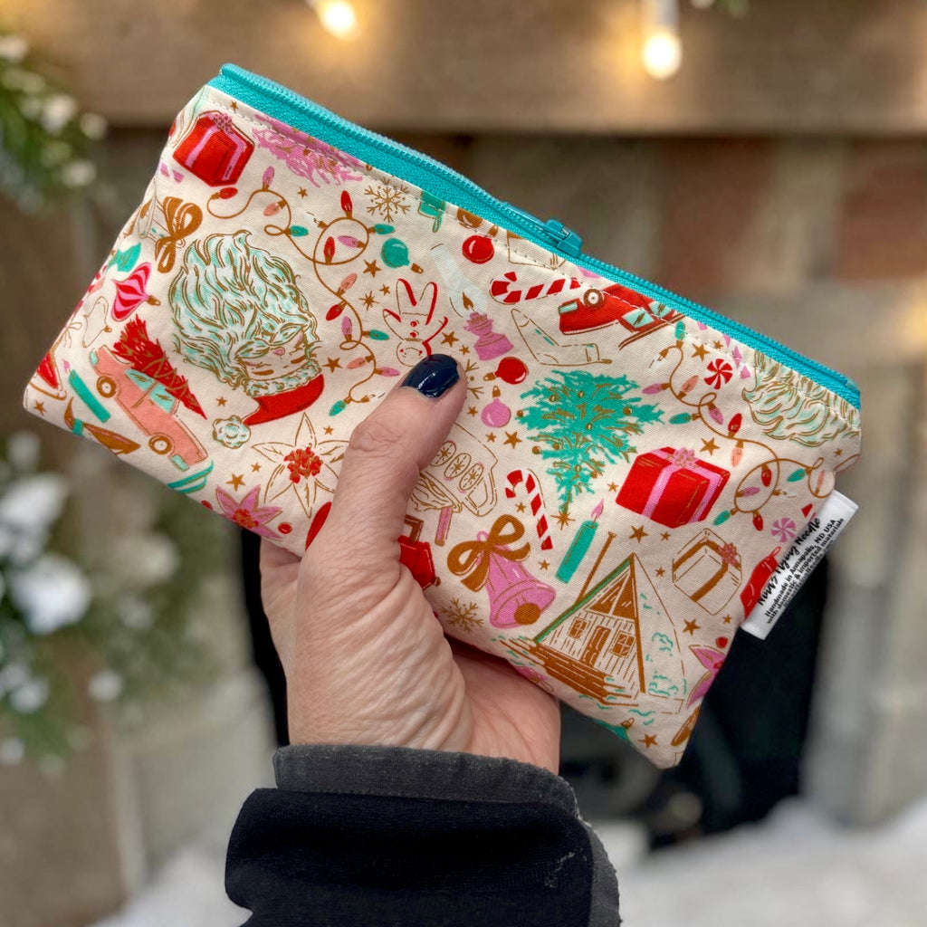 Knick Knack Sized Reusable Zippered Bag Christmas - Deck The Halls