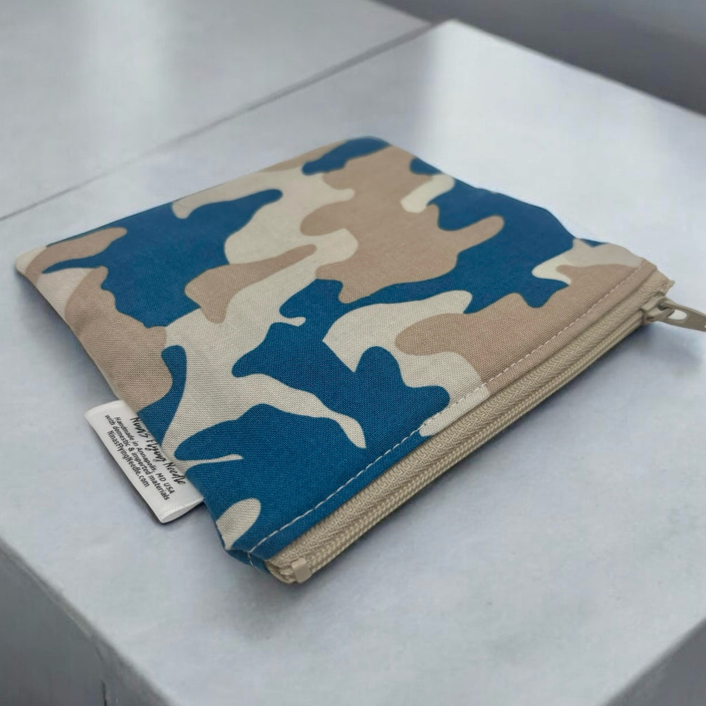 Toddler Sized Reusable Zippered Bag Camo Navy