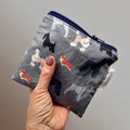Toddler Sized Reusable Zippered Bag Dogs on Gray