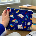 Sandwich Sized Reusable Zippered Bag School Books