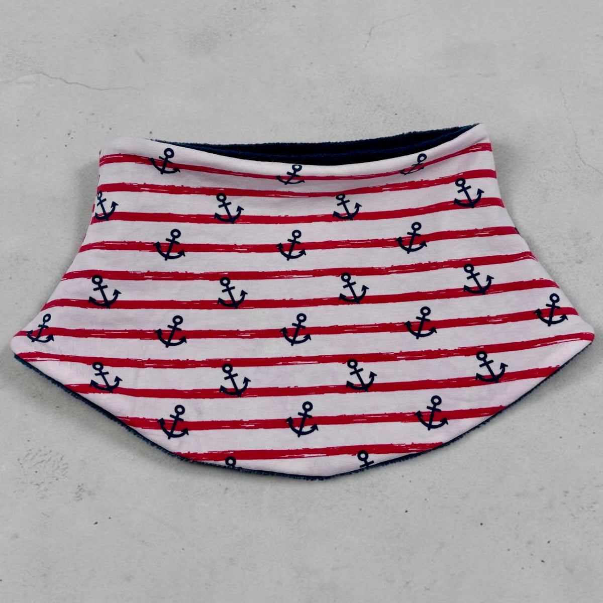 Adult Handmade Neck Warmer Anchors Red