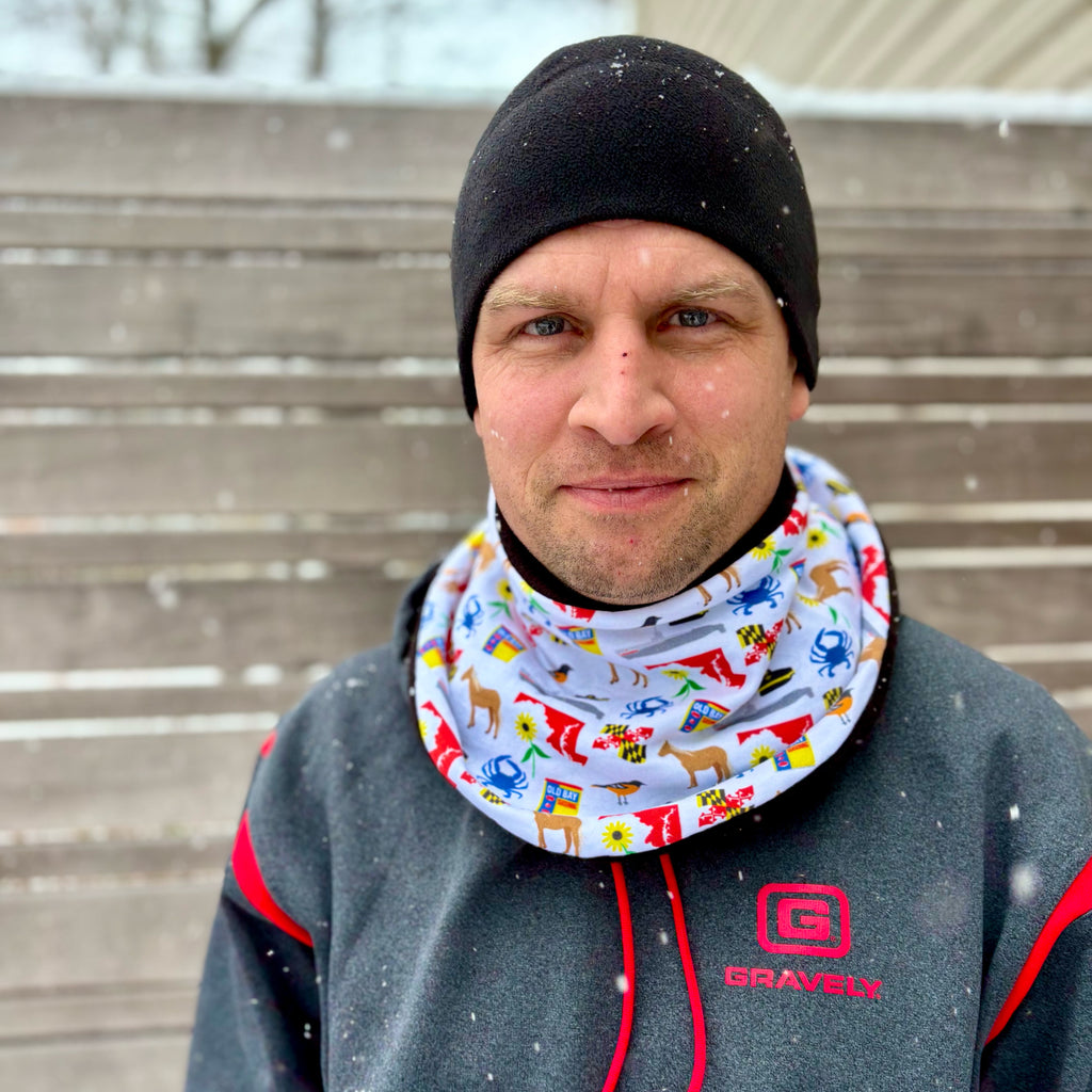 Adult Handmade Neck Warmer Maryland Icons