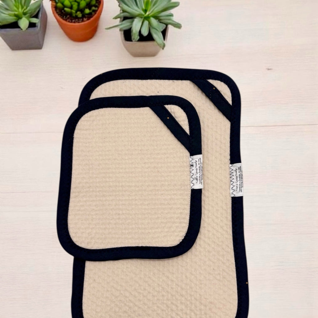 Combo Set of 2 Paper Towels - Solid Navy with Golden Dots