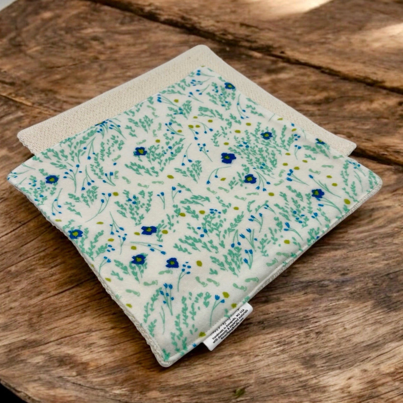 Wash Cloth - Regular - Floral - Blues