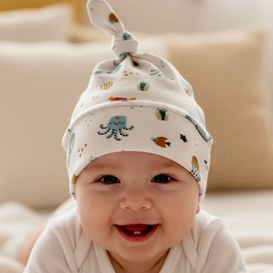 Knot Hat in 6 months: Ocean Animals