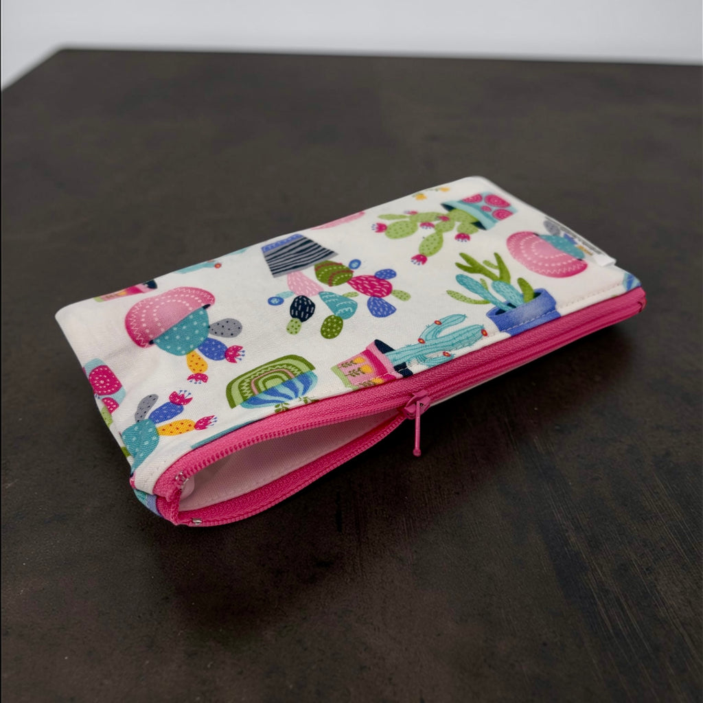 Knick Knack Sized Reusable Zippered Bag Cactus