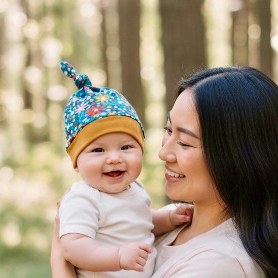 Knot Hat in 6 months: Floral
