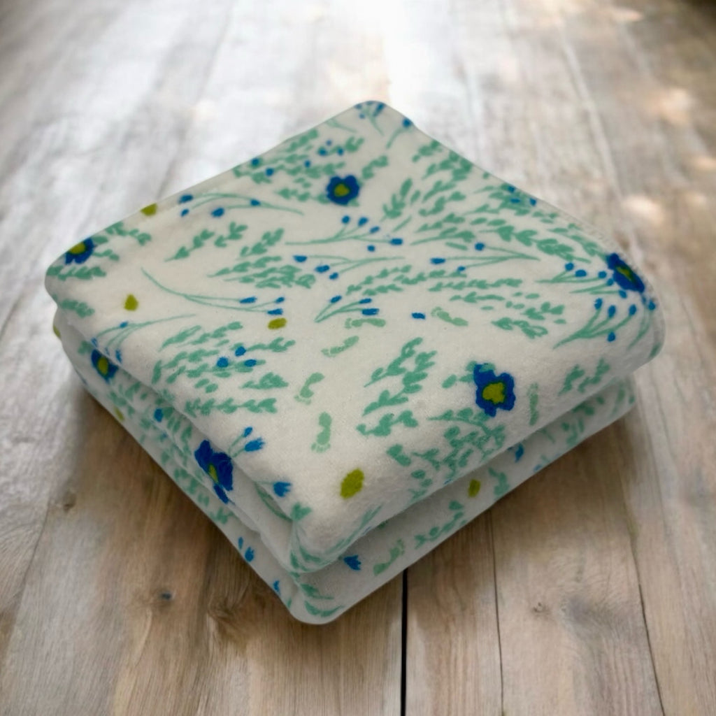 Wash Cloth - Regular - Floral - Blues