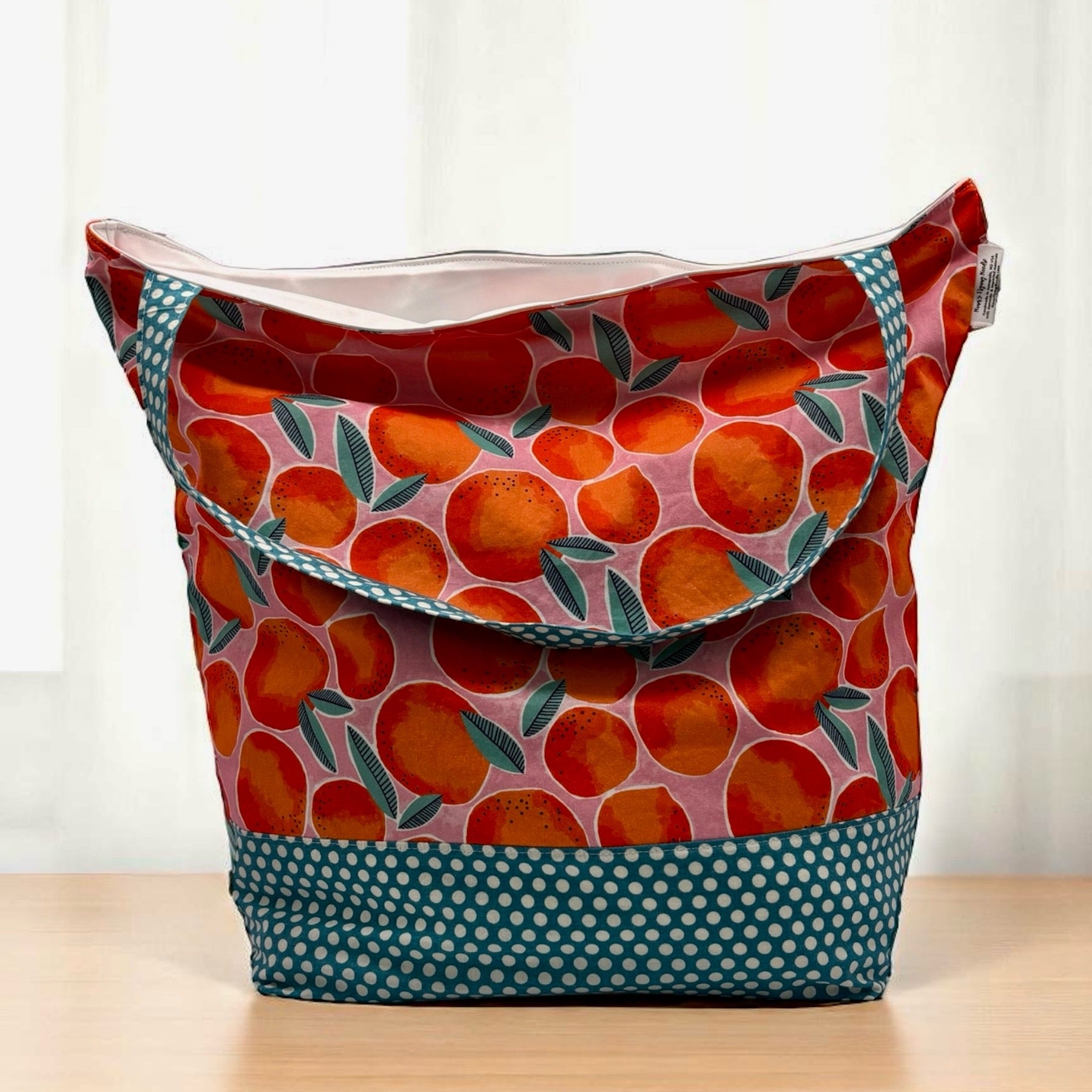 Pool Bag Oranges and Polka Dots