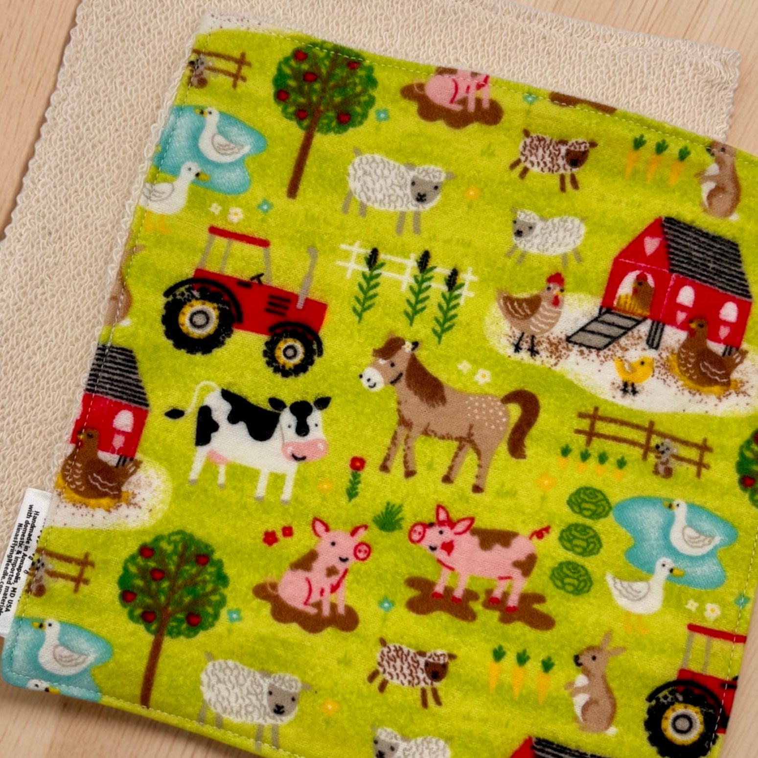 Wash Cloth - Regular - Farm Animals