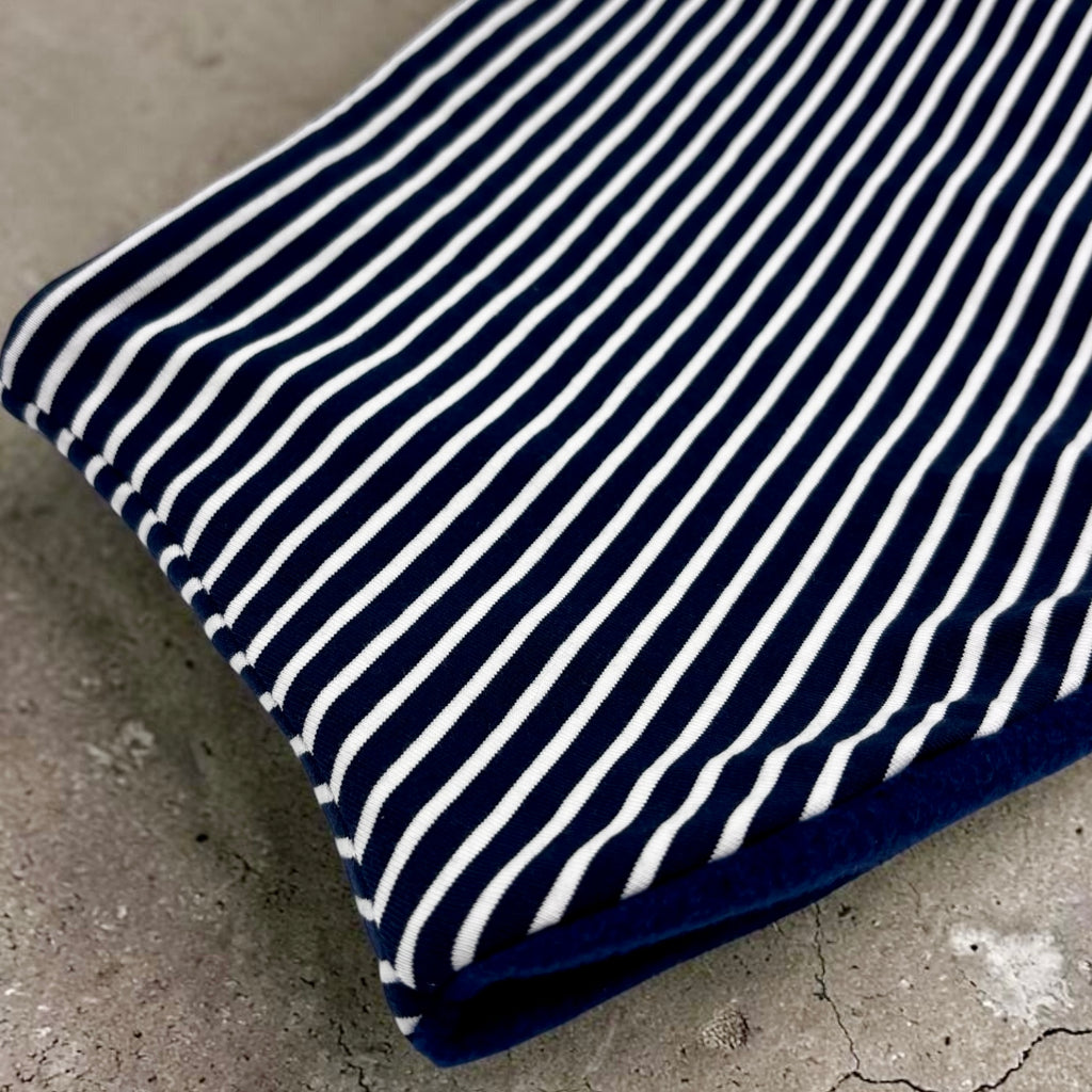 Adult Handmade Neck Warmer Stripes Thick Navy