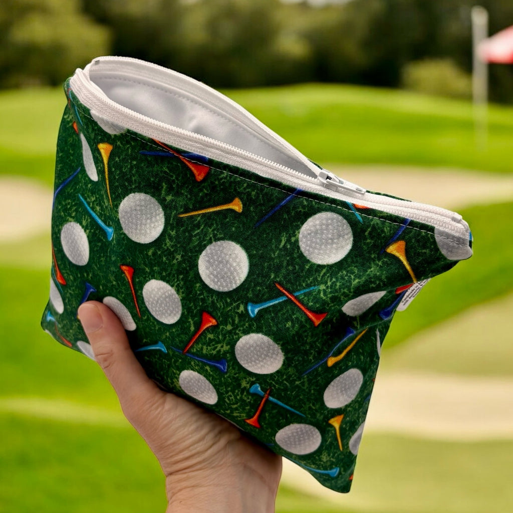 Sandwich Sized Reusable Zippered Bag Golf