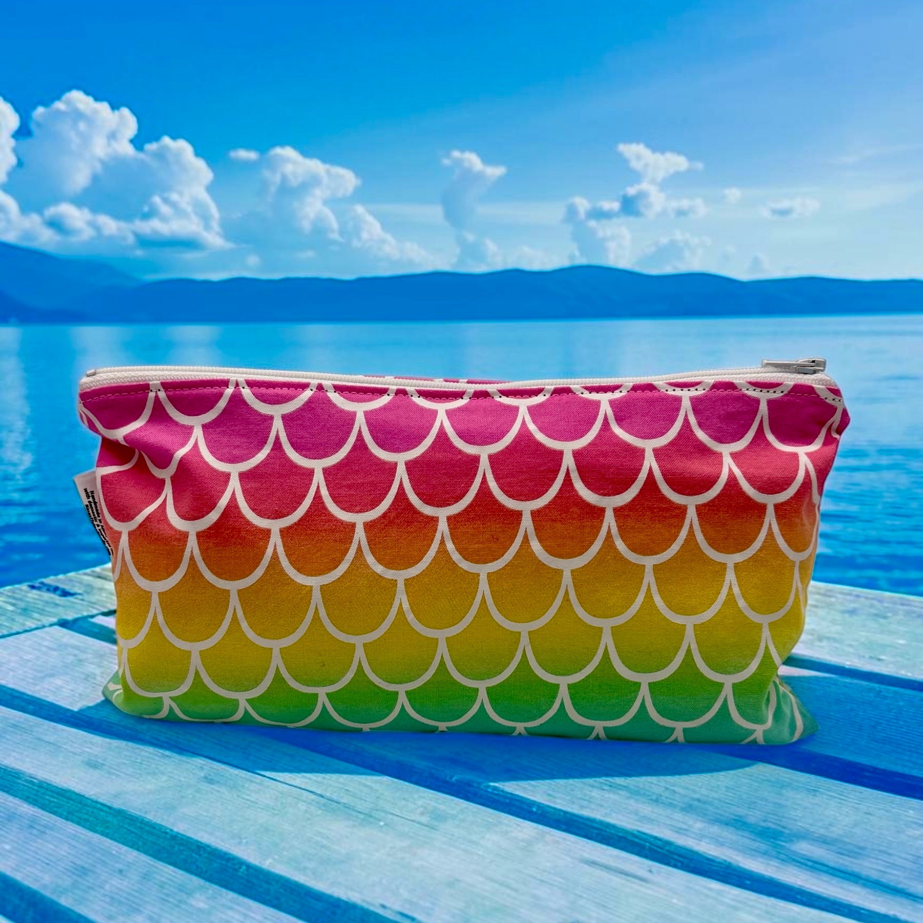 Travel Sized Wet Bag Ombre Scales