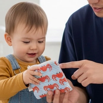 Toddler Sized Reusable Zippered Bag Crabs