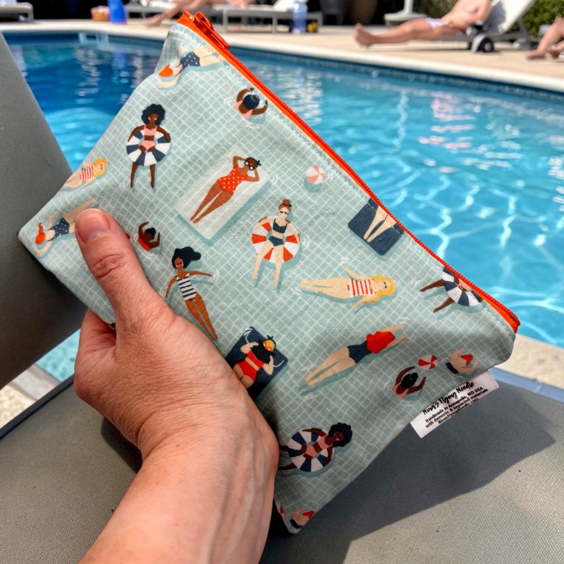 Snack Sized Reusable Zippered Bag Pool Life