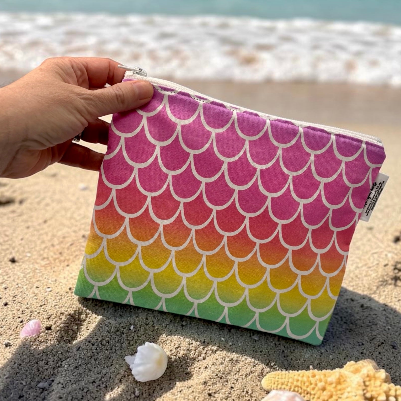 Sandwich Sized Reusable Zippered Bag Scales Ombre