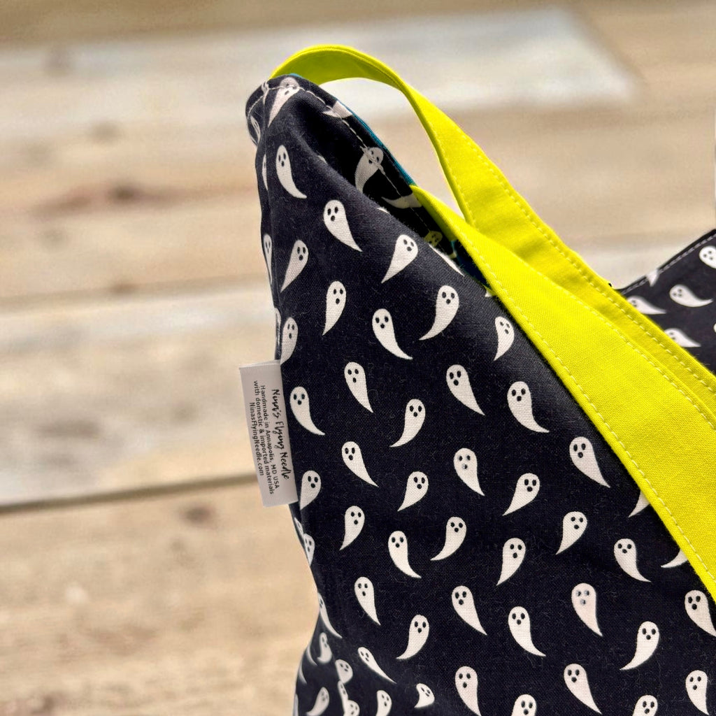 Children's Library Sized Reversible Tote Ghosts and Haunted Houses