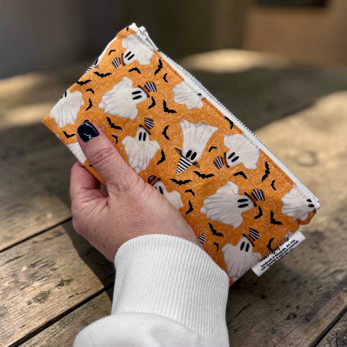 Knick Knack Sized Reusable Zippered Bag Ghosts