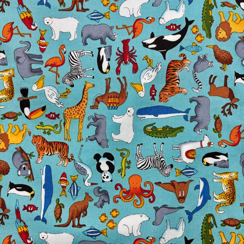 Large Wet Bag with Handle Animals Wild