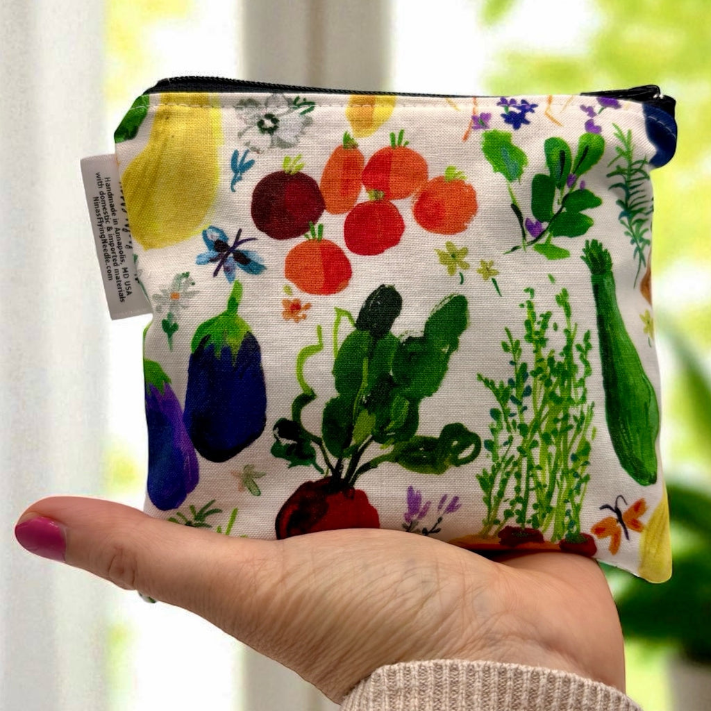 Toddler Sized Reusable Zippered Bag Solid Pink and Neon