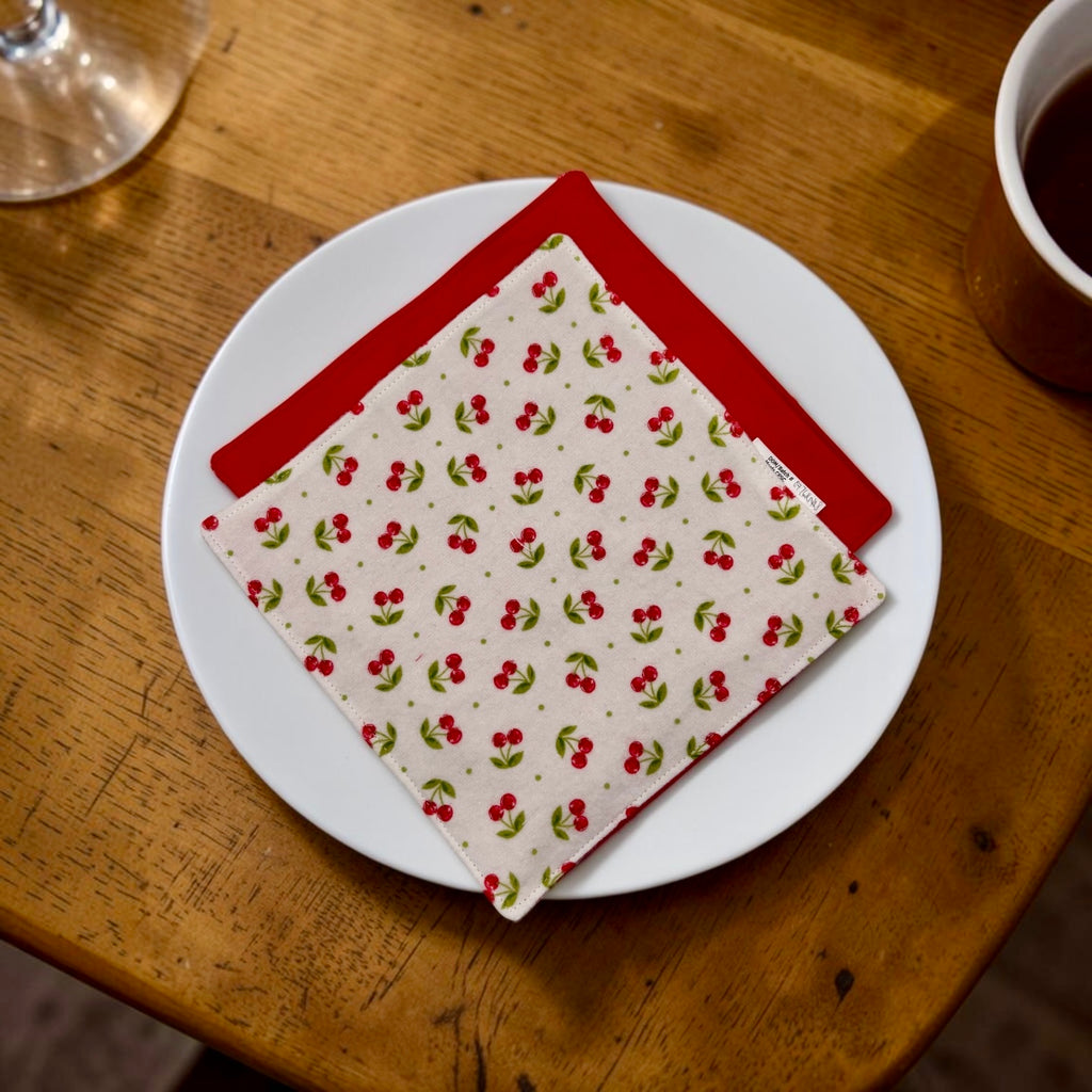 Reusable Napkins - Cherries