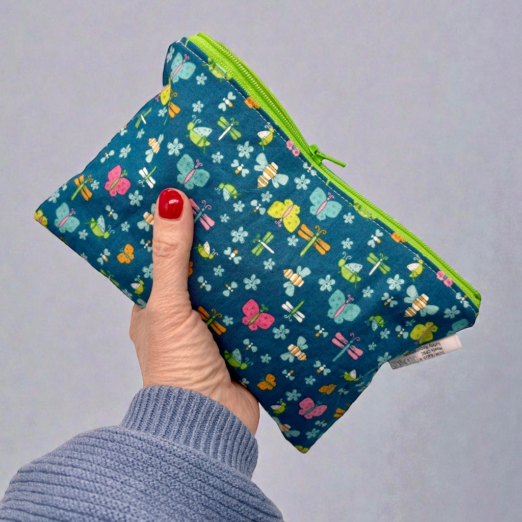 Snack Sized Reusable Zippered Bag Butterflies