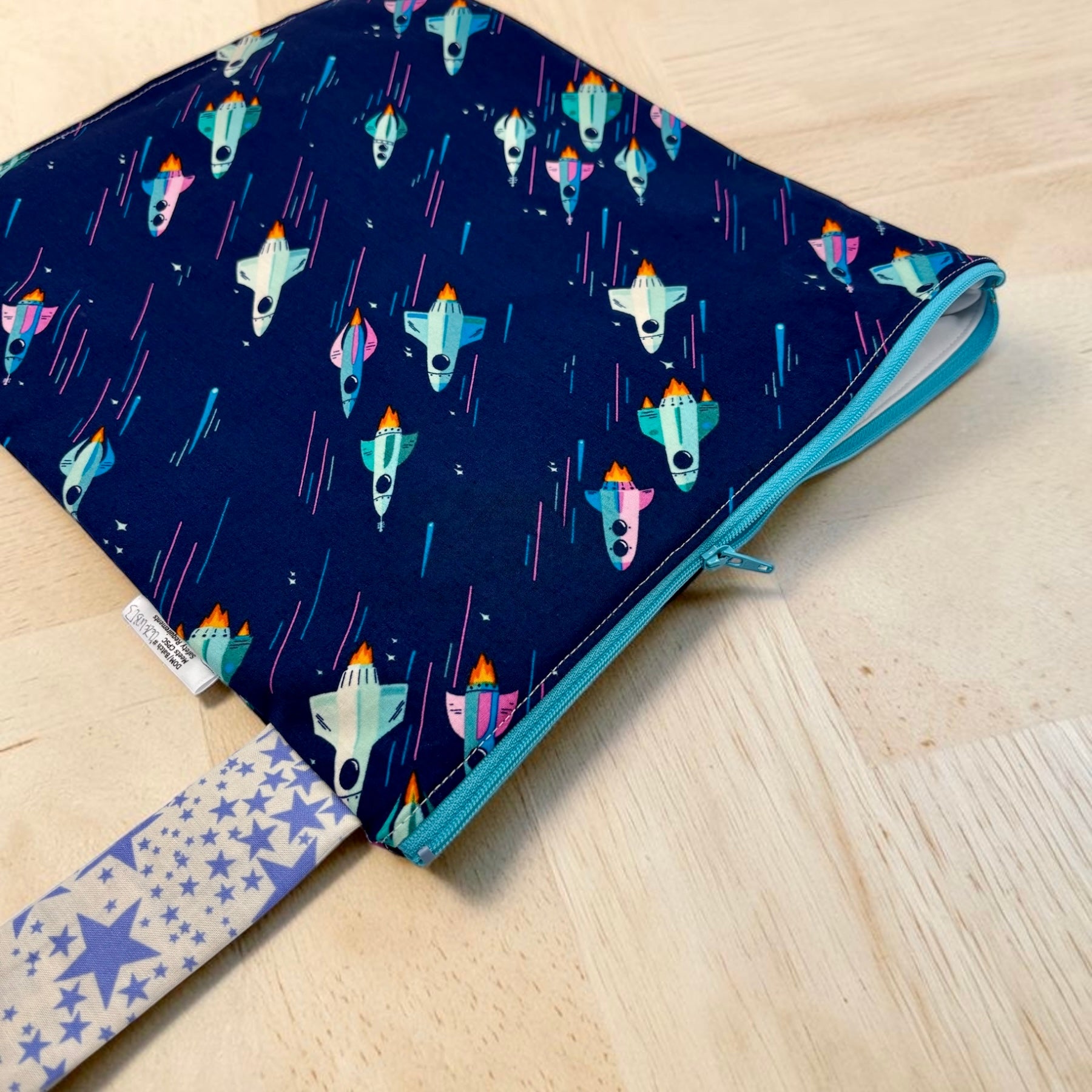 Large Wet Bag with Handle Space Shuttles
