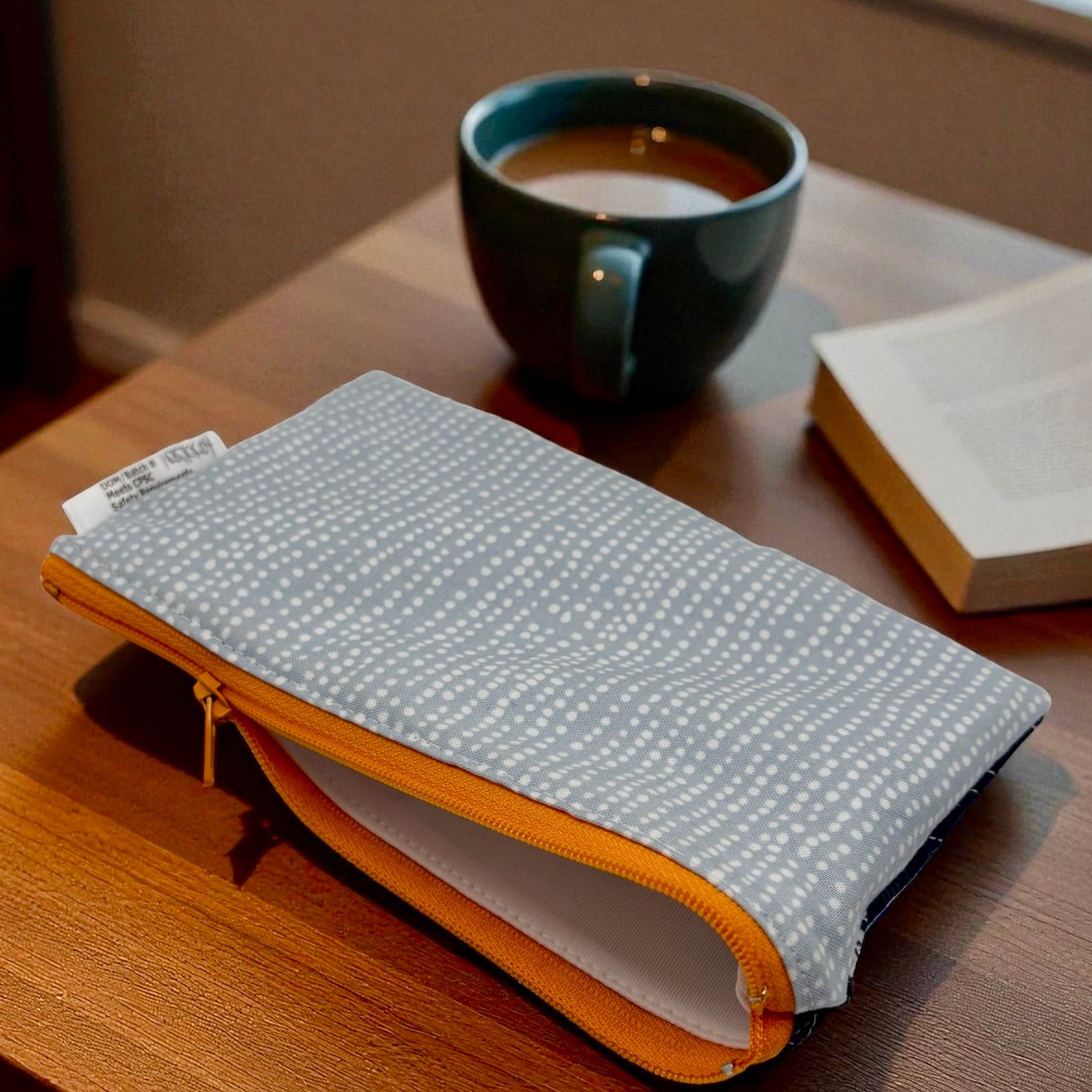 Knick Knack Sized Reusable Zippered Bag Planet / Dot Combo