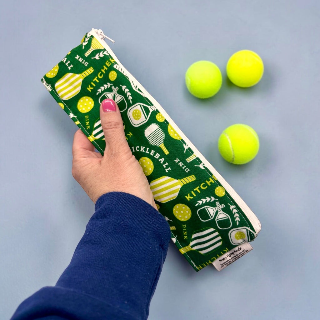 Regular Sized Reusable Straw/Utensil Wet Bag Pickleball
