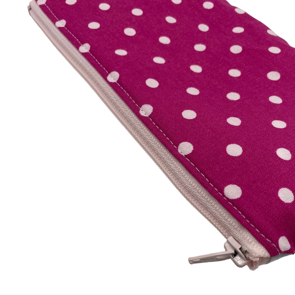 Knick Knack Sized Reusable Zippered Bag Polka Dots and Balloons Combo Print