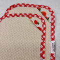 Set of 2 Reusable STANDARD Paper Towels - Red and White Gingham