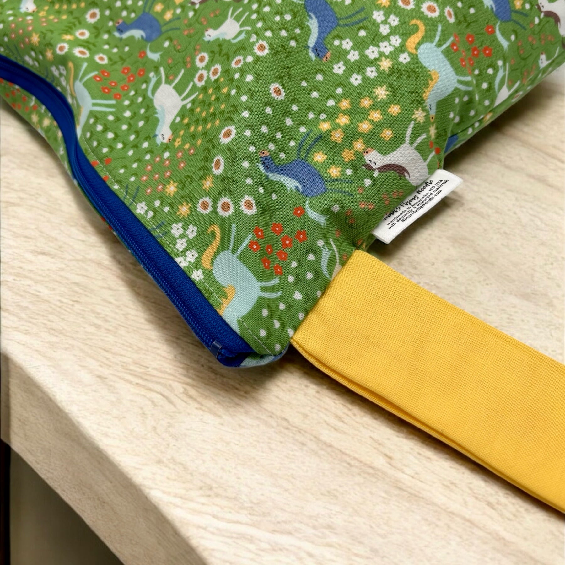 Large Wet Bag with Handle Horses and Flowers