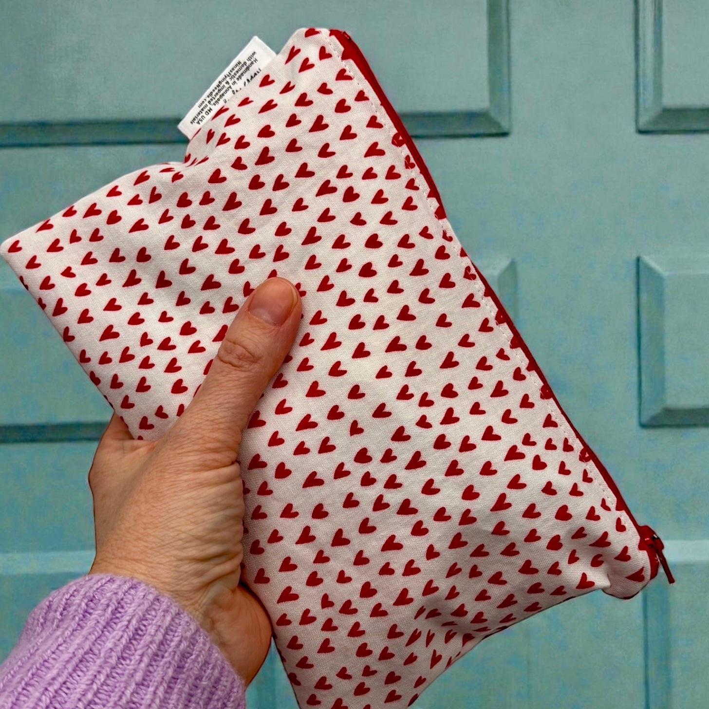Snack Sized Reusable Zippered Bag Hearts