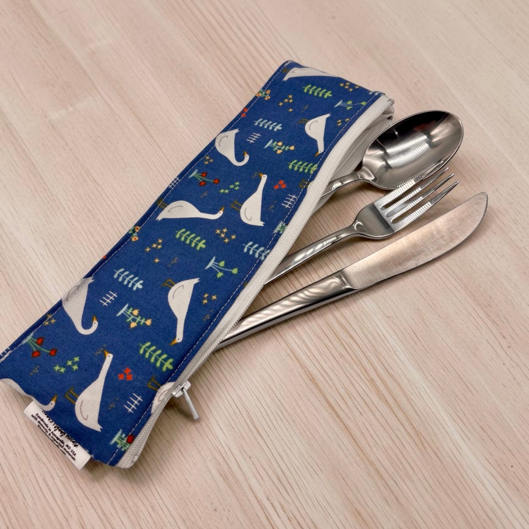 Regular Sized Reusable Straw/Utensil Wet Bag Lemons