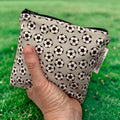 Toddler Sized Reusable Zippered Bag Soccer Balls on Gray
