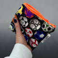 Toddler Sized Reusable Zippered Bag Soccer Neon