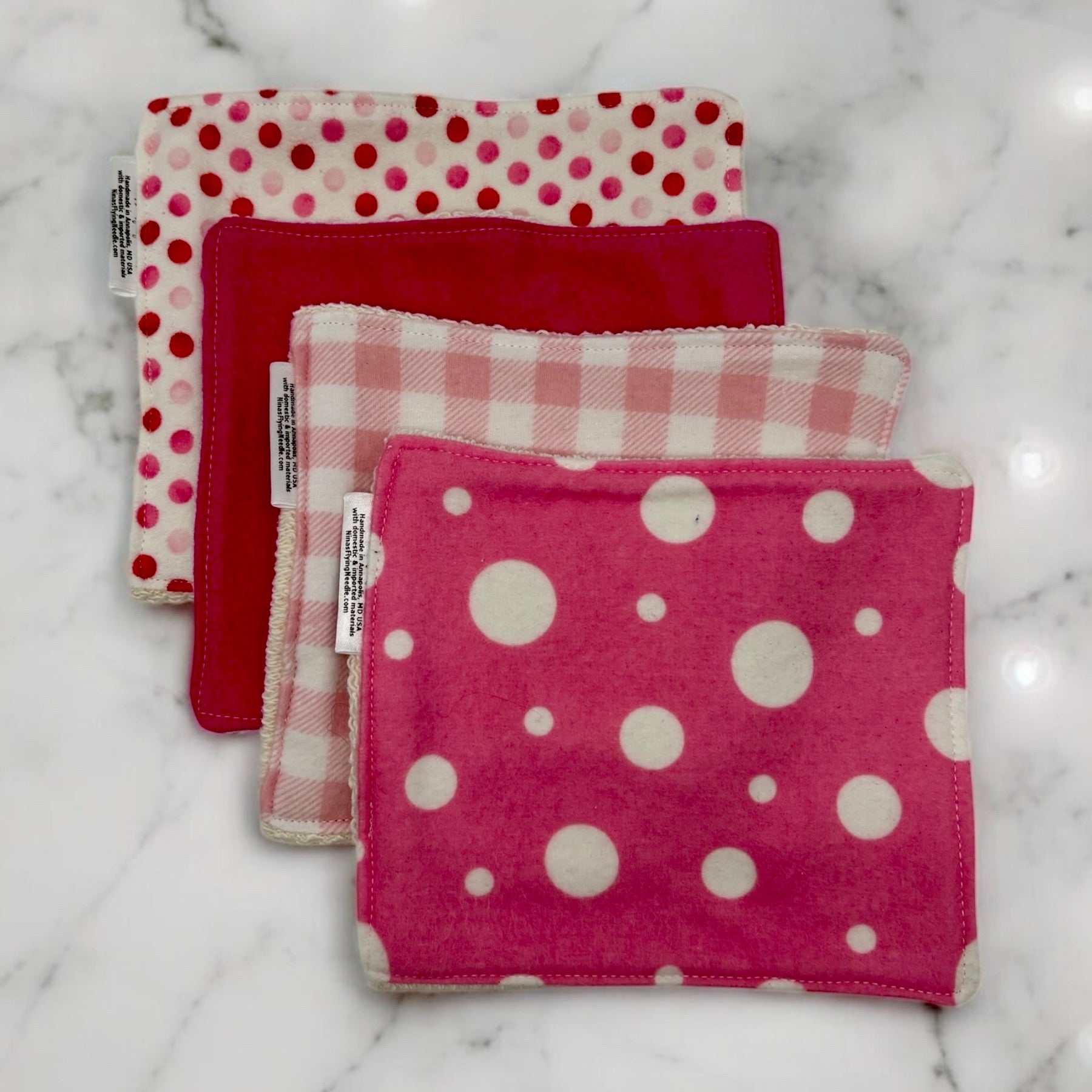 Wash Cloths - Minis - Pinks - Patterns
