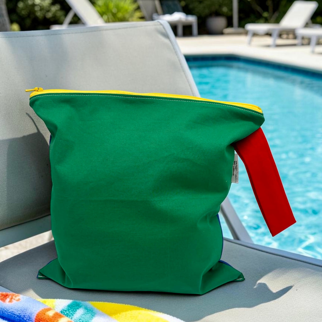 Large Wet Bag with Handle Color Block