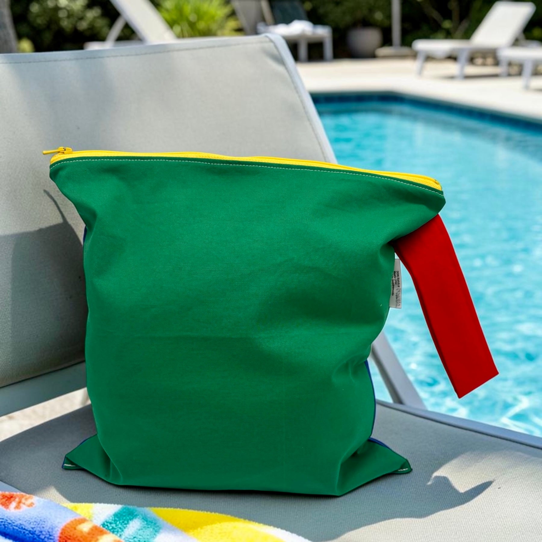 Large Wet Bag with Handle Color Block
