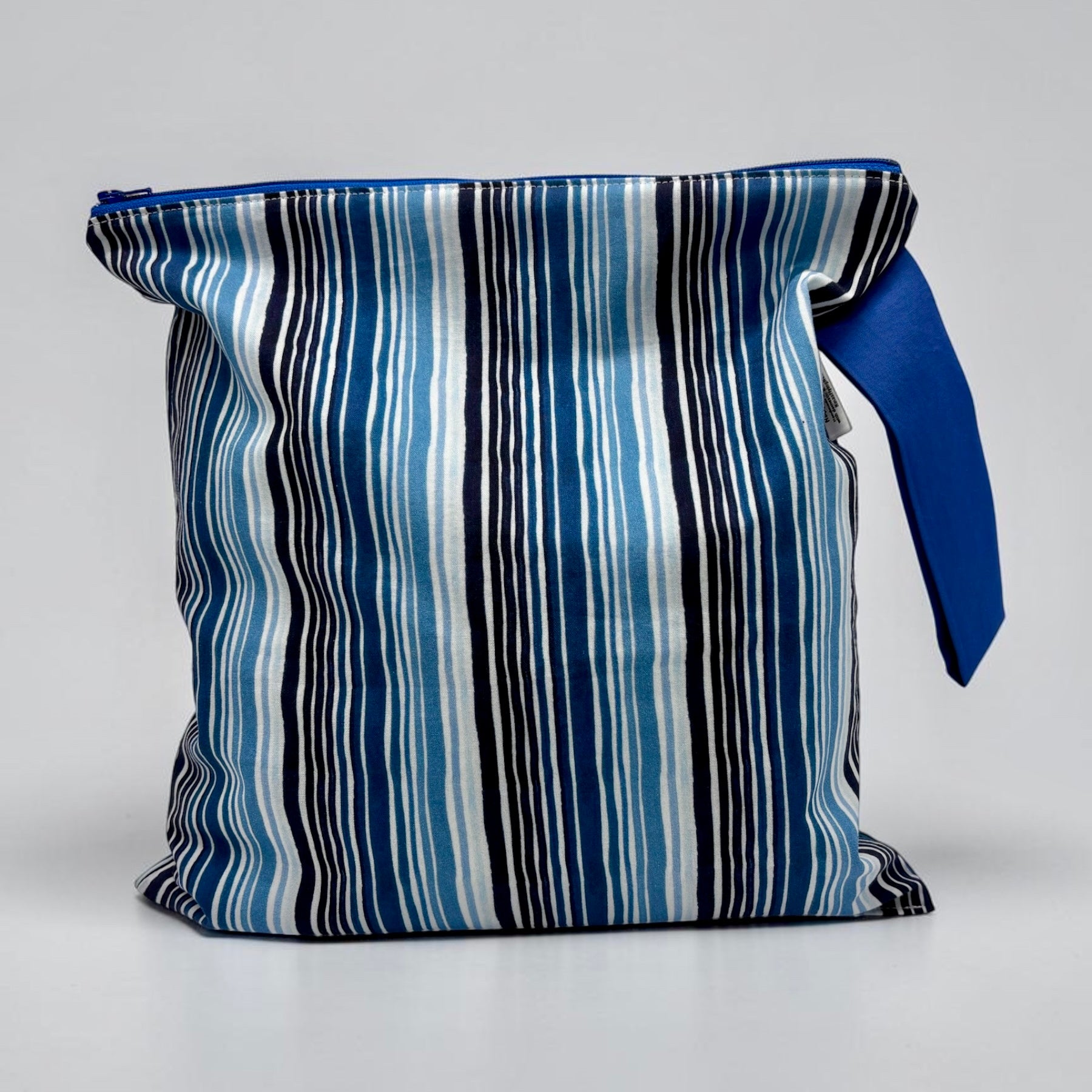 Large Wet Bag with Handle Stripes Blue