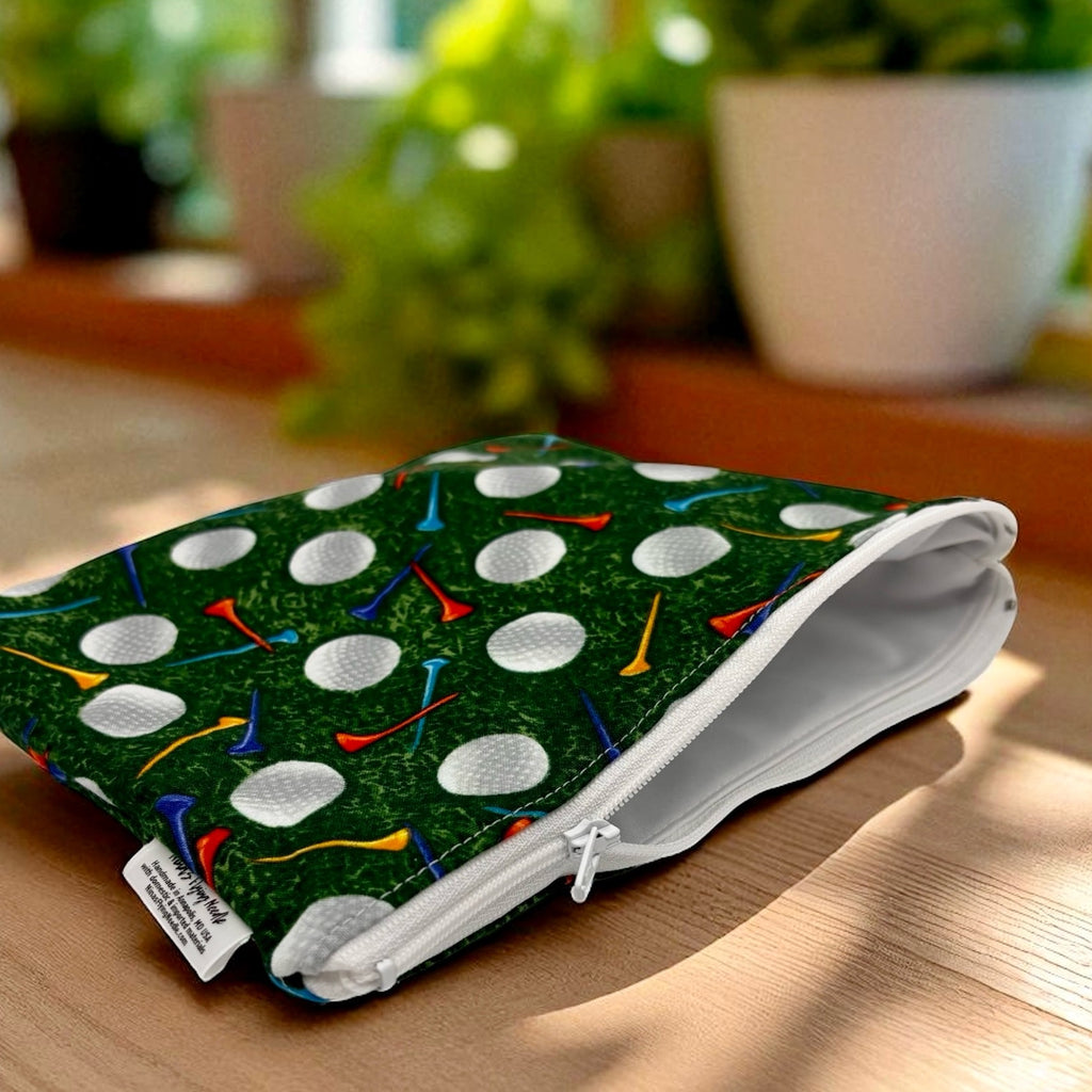 Sandwich Sized Reusable Zippered Bag Golf