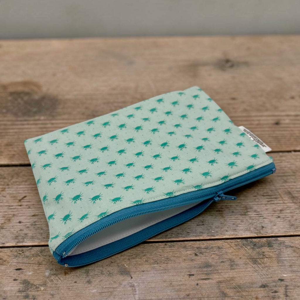 Snack Sized Reusable Zippered Bag Crabs
