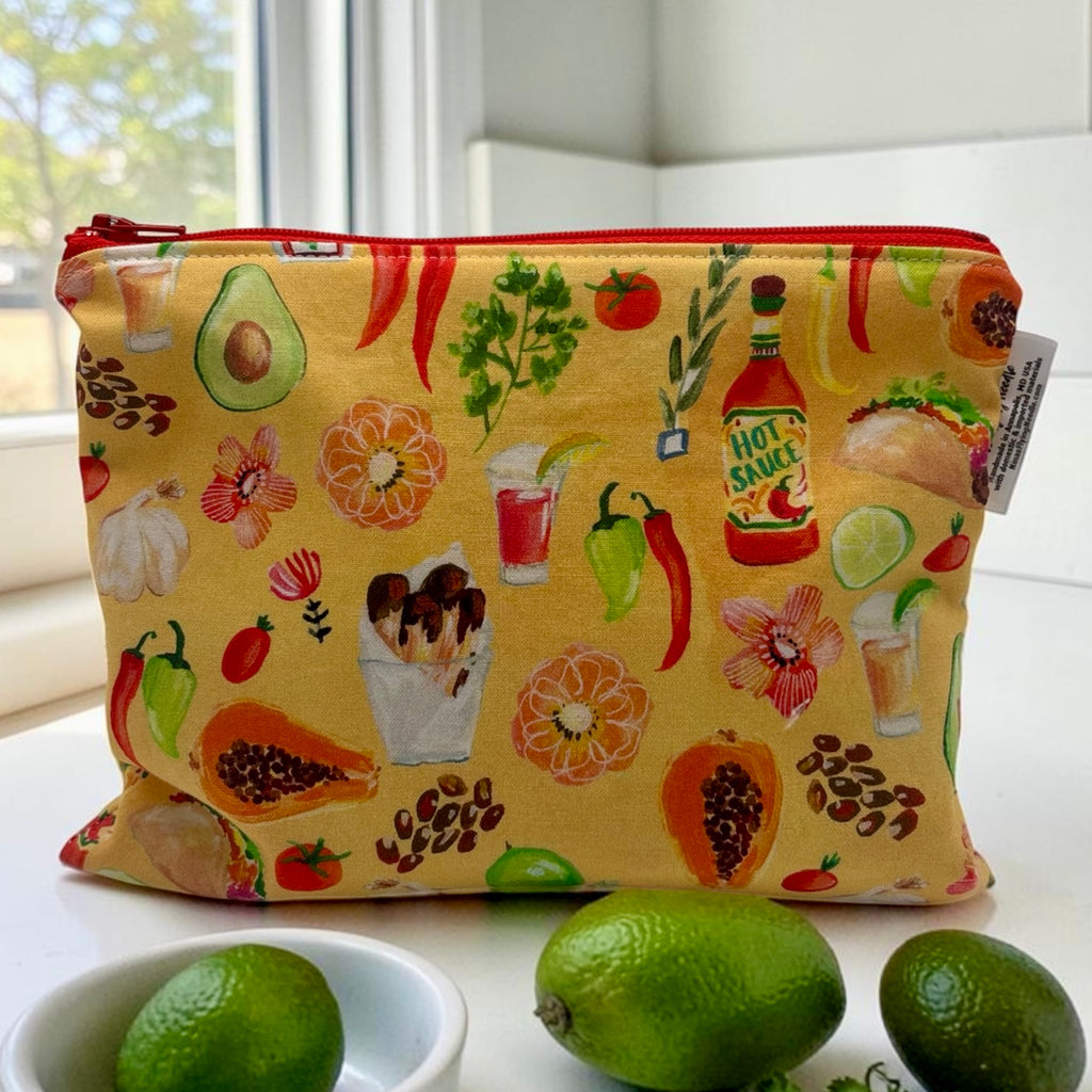 Sandwich Sized Reusable Zippered Bag Tacos