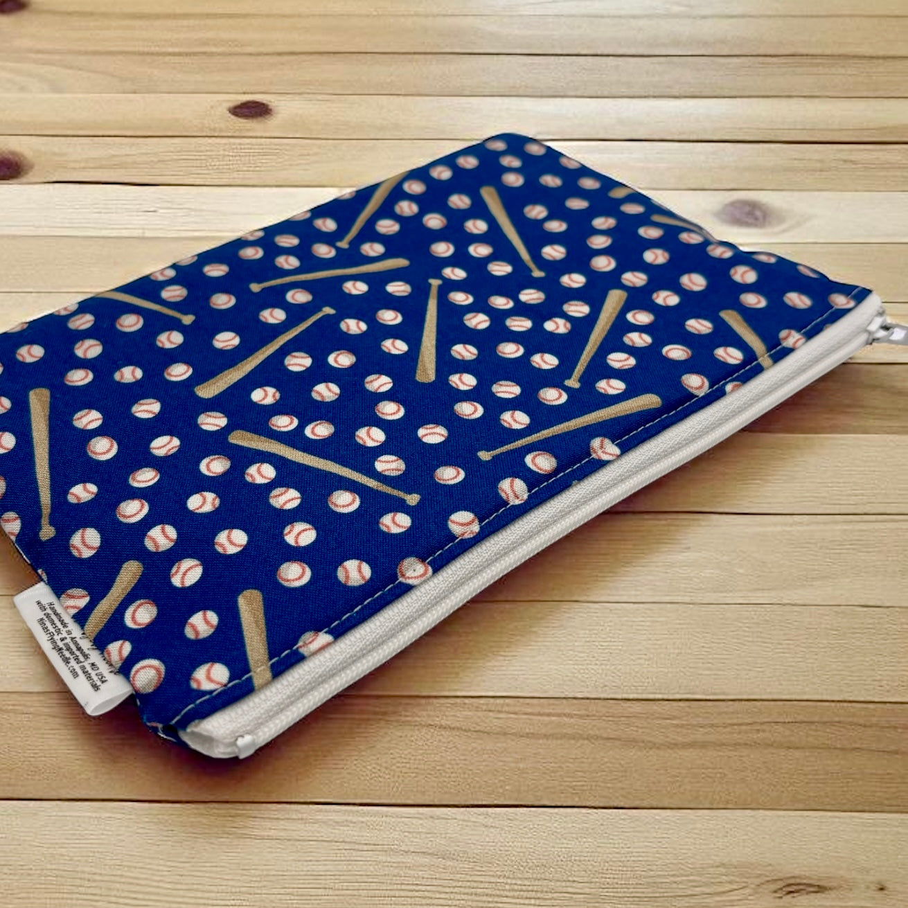 Snack Sized Reusable Zippered Bag Baseball