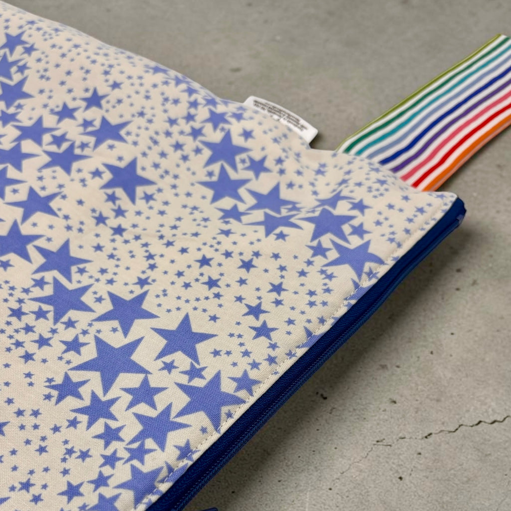 Large Wet Bag with Handle Stars and Rainbow Stripes