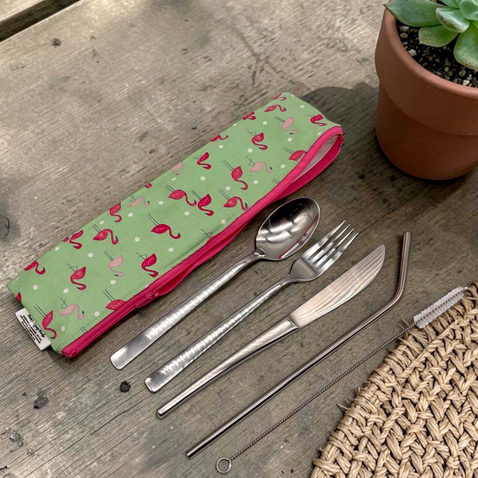 XXL Sized Reusable Straw Flamingos